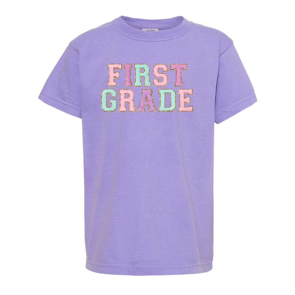 Kids Grade Goals Letter Patch T-Shirt