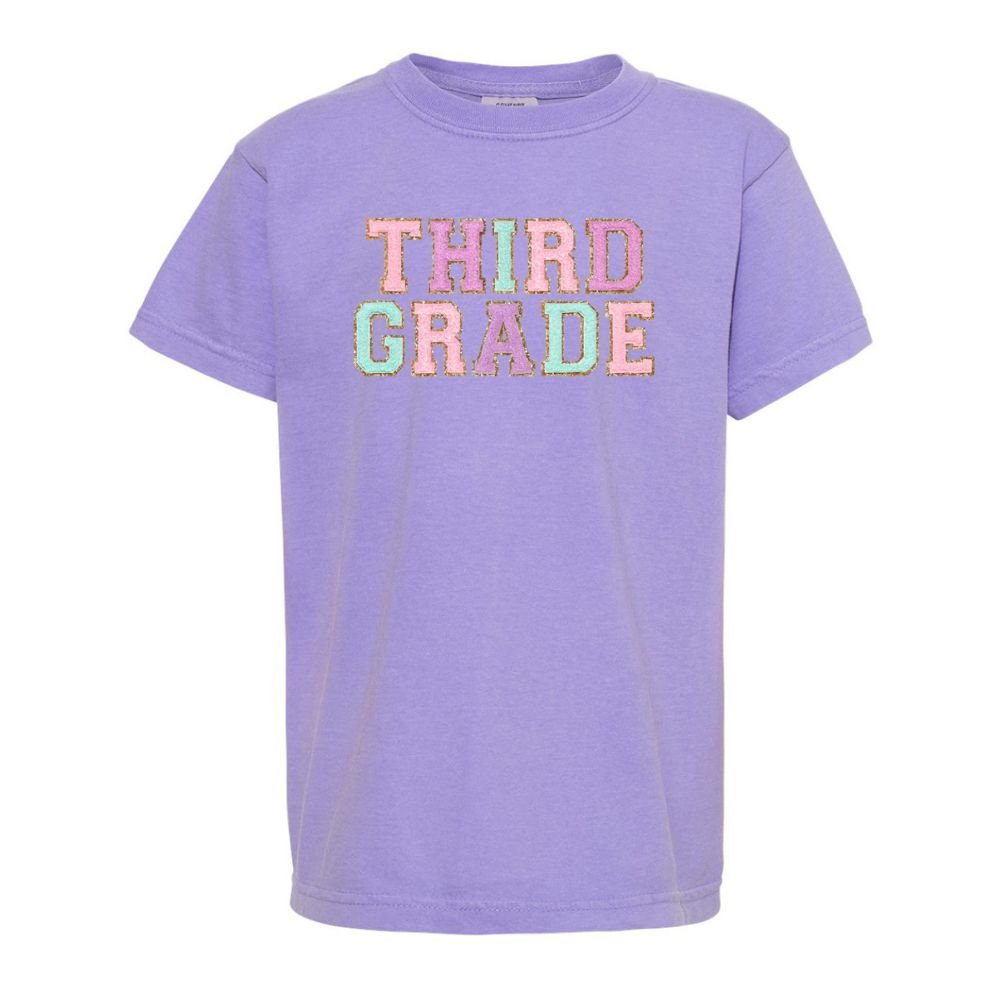 Kids Grade Goals Letter Patch T-Shirt