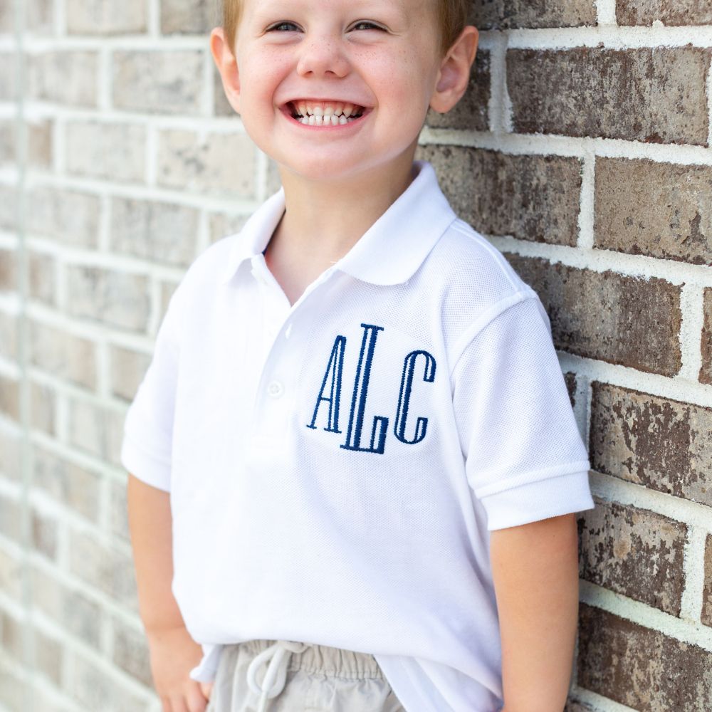 Kids Monogrammed Polo