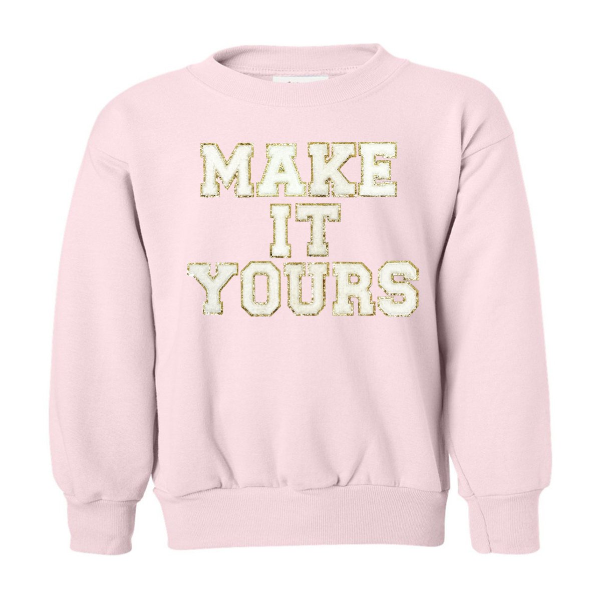 Make It Yours™ Kids Letter Patch Crewneck Sweatshirt