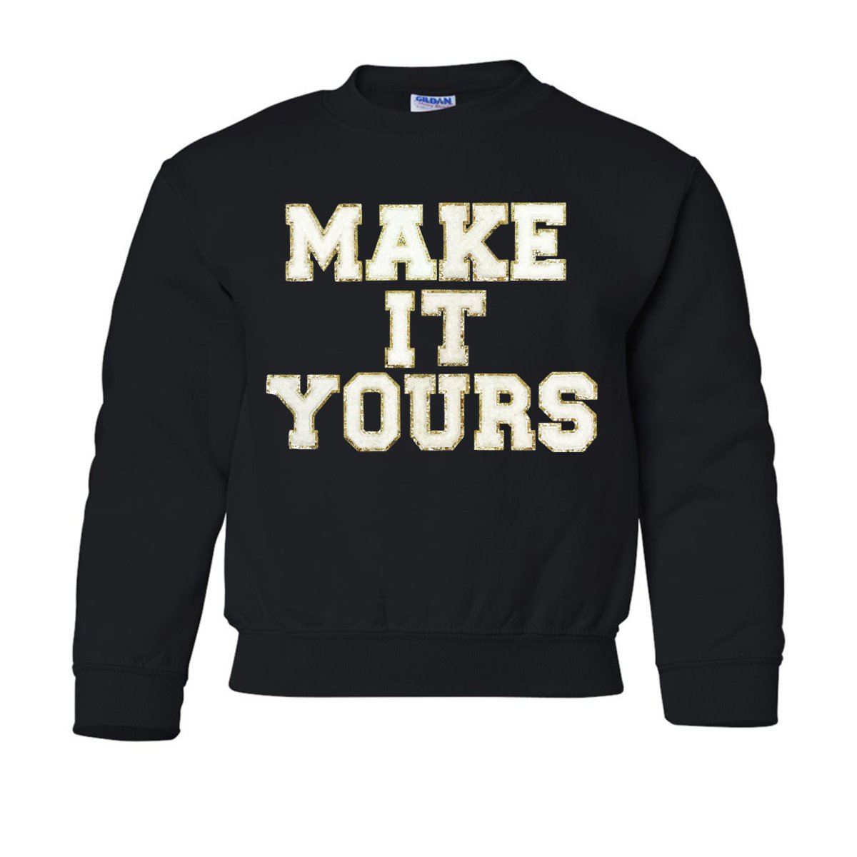 Make It Yours™ Kids Letter Patch Crewneck Sweatshirt