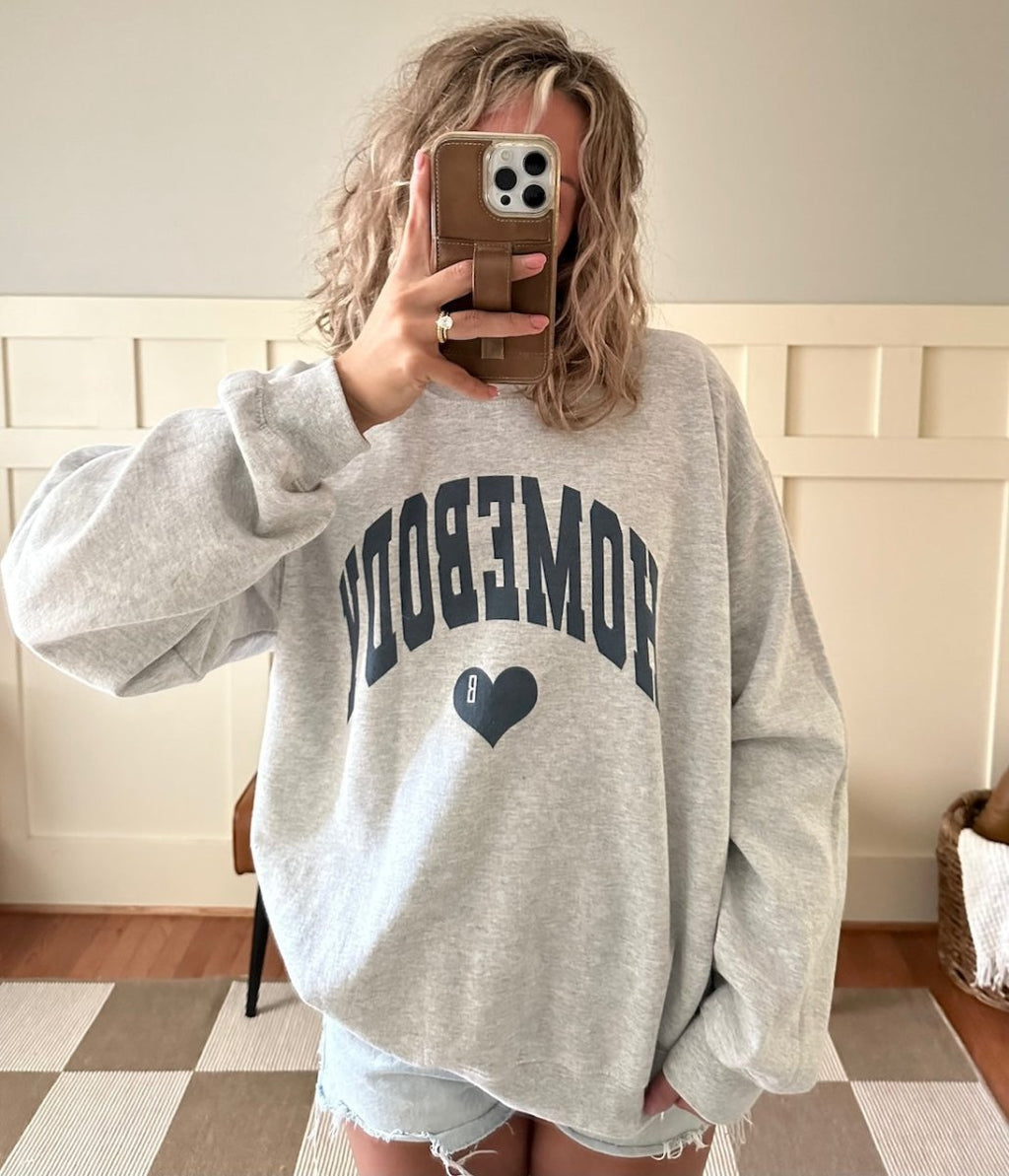 Monogrammed 'Homebody' Crewneck Sweatshirt