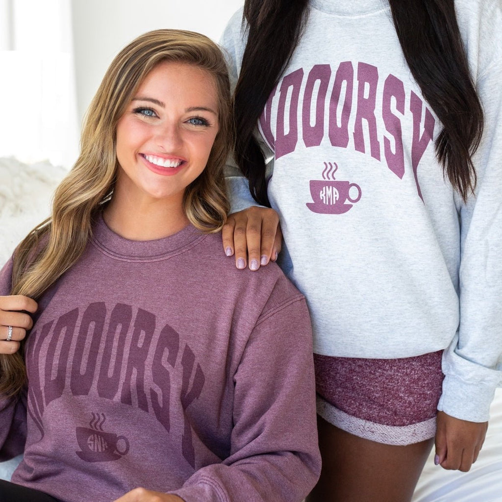 Monogrammed 'Indoorsy' Crewneck Sweatshirt