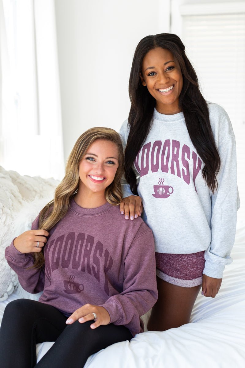 Monogrammed 'Indoorsy' Crewneck Sweatshirt